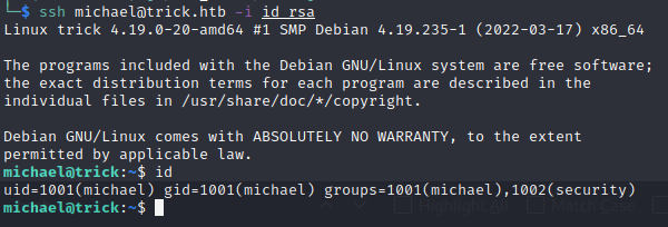 logged in as michael